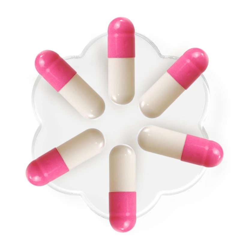 1# Pink White Gelatin Capsules