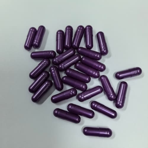 Purple Pearl Gelatin Capsules